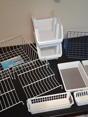 Kitchen Cabinet Drawer Pantry Bins, Wire Under Shelf, Organizing Containers Set